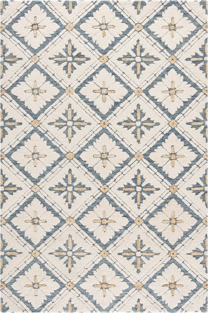 IVORY & GREY MODERN BESPOKE HAND TUFTED RUG
