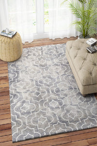 GREY DIP DYED MOROCCAN HAND TUFTED CARPET by Imperial Knots - Image 2