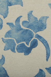 BLUE DIP DYED PAISLEY HAND TUFTED CARPET by Imperial Knots - Image 3
