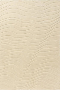 IVORY WAVES EMBOSSED HAND TUFTED RUG