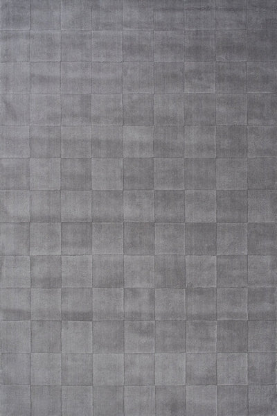 GREY GEOMETRIC HAND KNOTTED CARPET