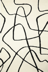 BLACK AND WHITE BESPOKE HAND TUFTED CARPET by Imperial Knots - Image 1