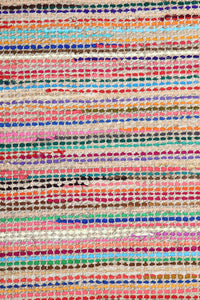 MULTICOLOR CHINDI HAND WOVEN DHURRIE by Imperial Knots - Image 3