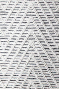 IVORY AND BLACK CHEVRON KILIM HAND WOVEN DHURRIE by Imperial Knots - Image 3