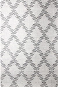 Ivory and black kilim hand woven dhurrie wool hand-woven rug for living