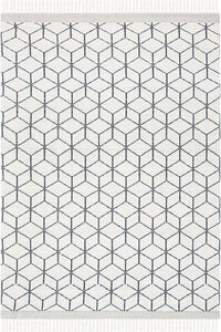 IVORY AND BLACK KILIM HAND WOVEN DHURRIE by Imperial Knots - Image 1