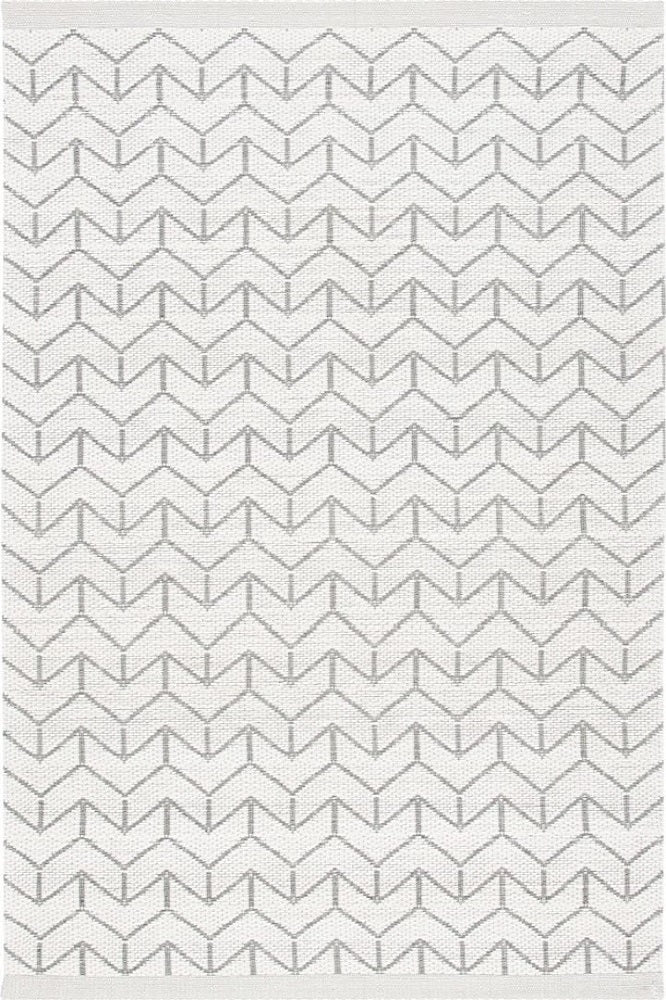 IVORY AND GREY KILIM HAND WOVEN DHURRIE