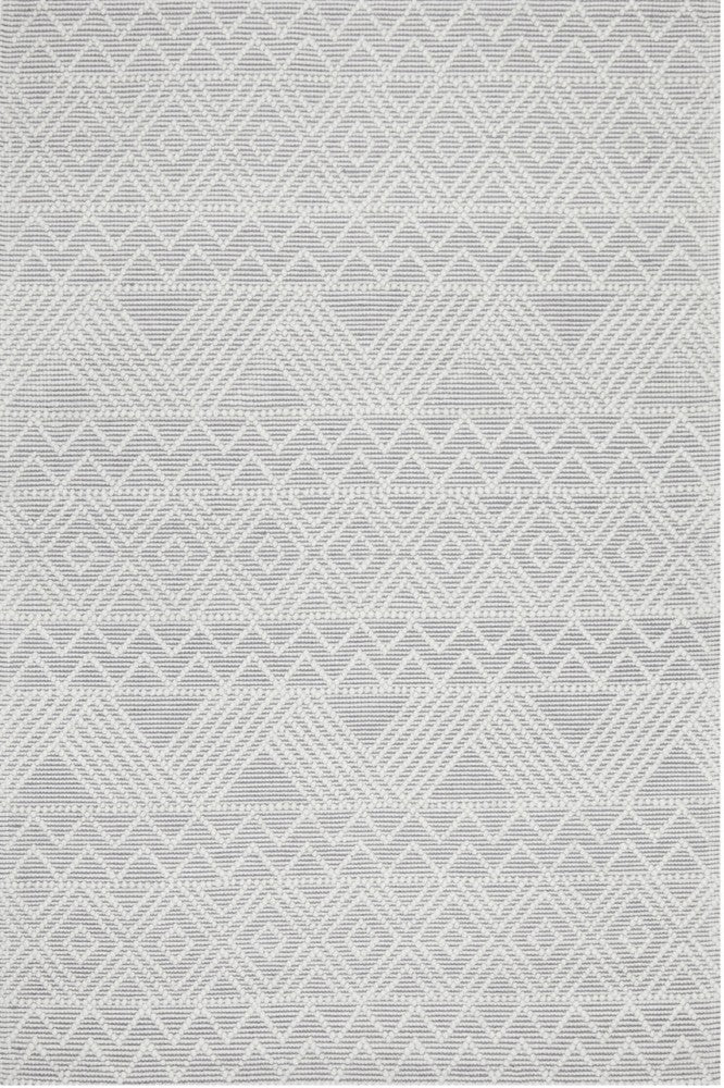 IVORY AND GREY KILIM HAND WOVEN DHURRIE