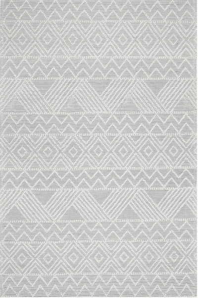 IVORY AND GREY KILIM HAND WOVEN DHURRIE