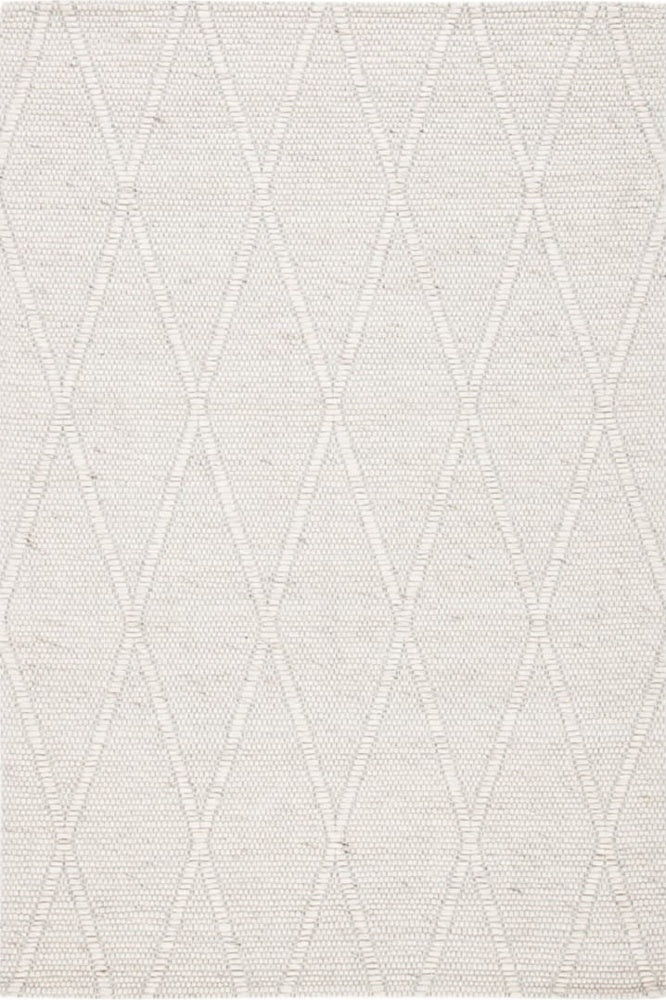 GREY AND IVORY KILIM HAND WOVEN DHURRIE by Imperial Knots - Image 1