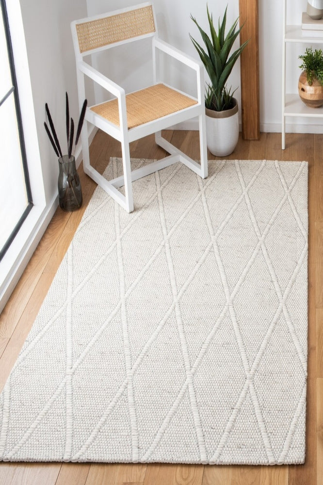 GREY AND IVORY KILIM HAND WOVEN DHURRIE by Imperial Knots - Image 2