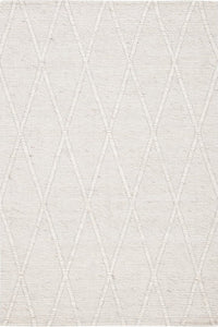 Grey and ivory kilim hand woven dhurrie wool hand-woven rug for living