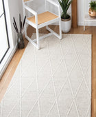 GREY AND IVORY KILIM HAND WOVEN DHURRIE by Imperial Knots - Image 2