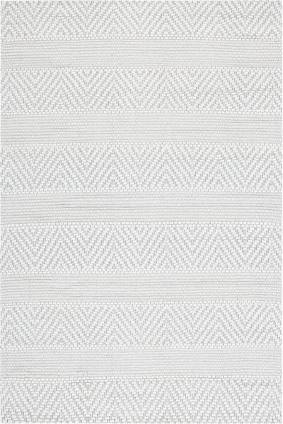 GREY AND IVORY KILIM HAND WOVEN DHURRIE