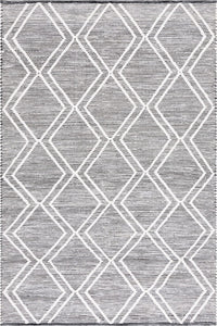 IVORY AND BLACK KILIM HAND WOVEN DHURRIE by Imperial Knots - Image 1