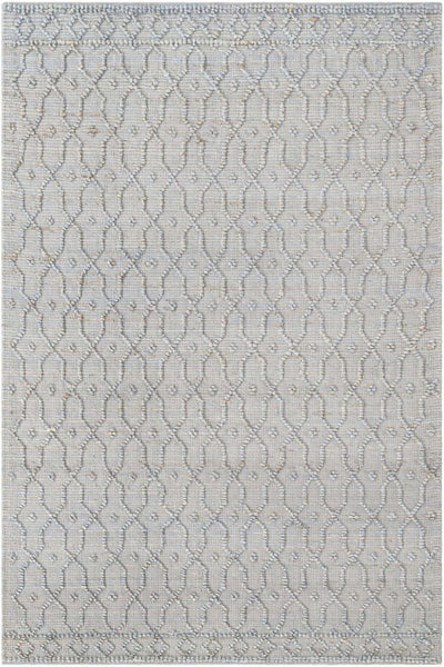 GREY GEOMETRIC JUTE HAND WOVEN DHURRIE