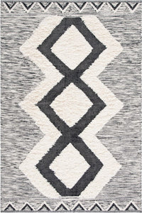 IVORY AND BLACK KILIM HAND WOVEN DHURRIE by Imperial Knots - Image 1