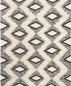 IVORY AND BLACK KILIM HAND WOVEN DHURRIE by Imperial Knots - Image 1