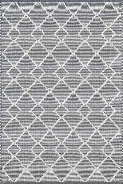 DARK GREY GEOMETRIC KILIM HAND WOVEN DHURRIE