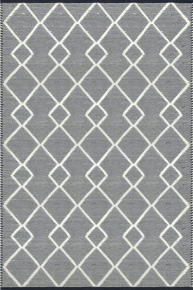 BLACK GEOMETRIC KILIM HAND WOVEN DHURRIE