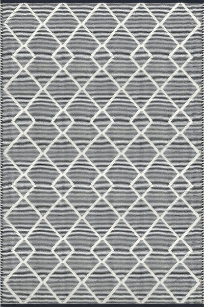 BLACK GEOMETRIC KILIM HAND WOVEN DHURRIE