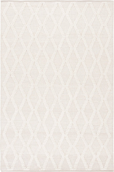 IVORY AND GREY GEOMETRIC KILIM HAND WOVEN DHURRIE