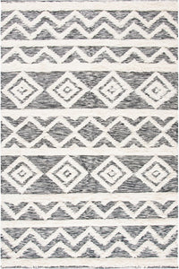 IVORY AND BLACK KILIM HAND WOVEN DHURRIE by Imperial Knots - Image 1