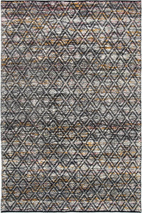 Black multicolor geometric kilim hand woven dhurrie wool hand-woven rug for bedroom