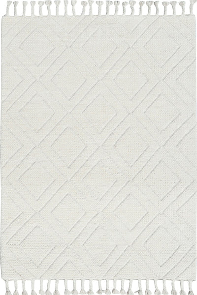 IVORY GEOMETRIC KILIM HAND WOVEN DHURRIE