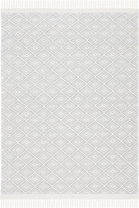 GREY AND IVORY KILIM HAND WOVEN DHURRIE by Imperial Knots - Image 1