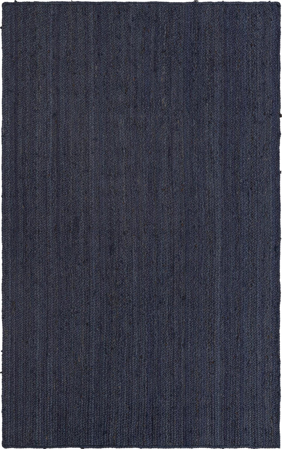 NAVY BLUE SOLID HAND WOVEN JUTE RUG