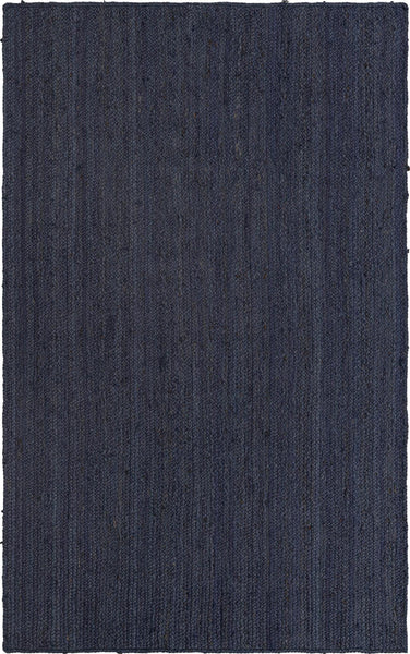 NAVY BLUE SOLID HAND WOVEN JUTE RUG