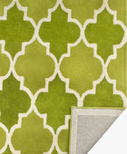 GREEN MOROCCAN HAND TUFTED CARPET by Imperial Knots - Image 4