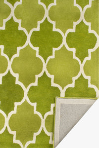 GREEN MOROCCAN HAND TUFTED CARPET by Imperial Knots - Image 4