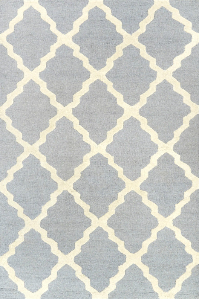 GREY TRELLIS HAND TUFTED CARPET