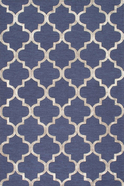 BLUE MOROCCAN HAND TUFTED CARPET