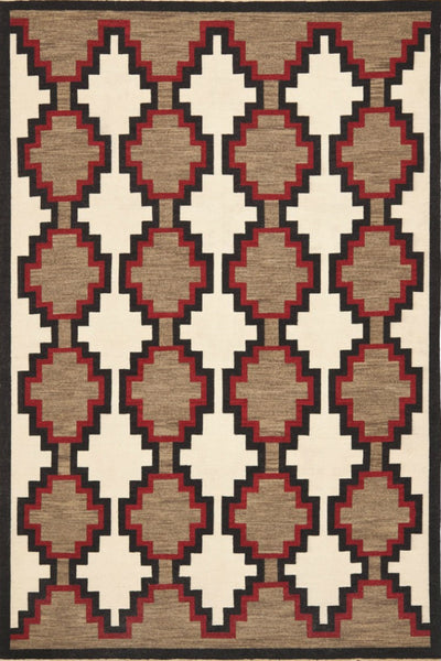 CAMEL IVORY AZTEC HAND WOVEN KILIM DHURRIE