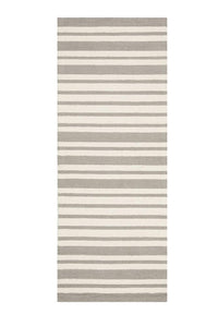 GREY AND IVORY STRIPES HAND TUFTED RUNNER CARPET by Imperial Knots - Image 1