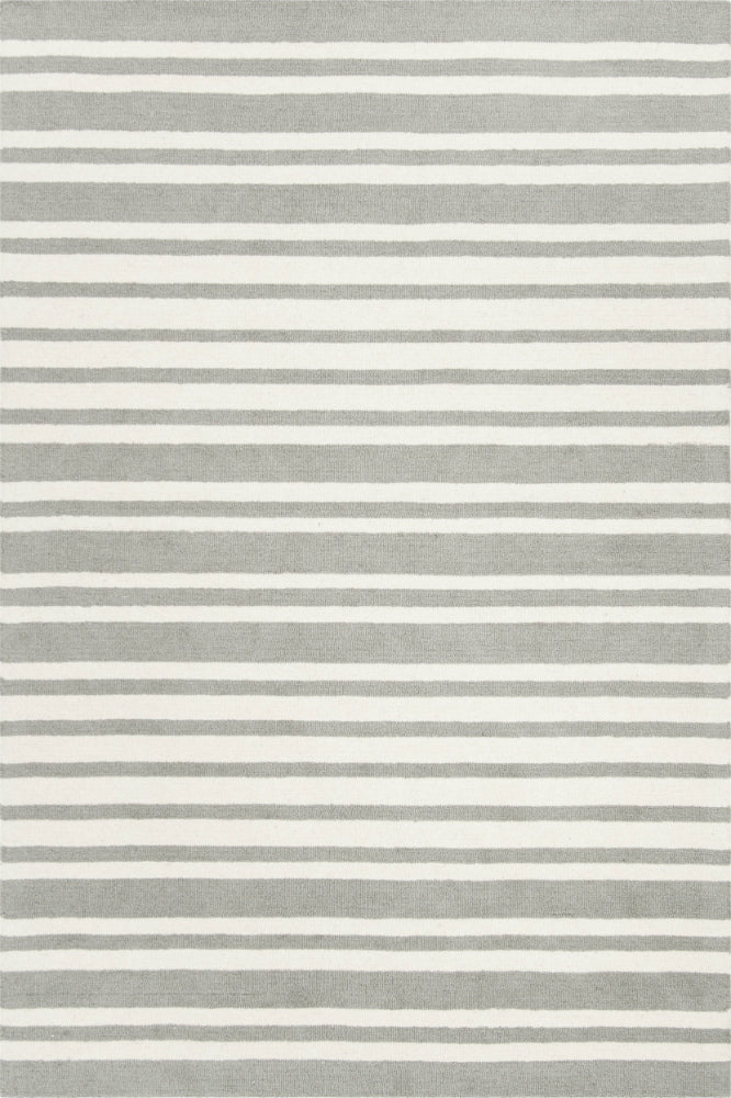 GREY AND IVORY STRIPES HAND TUFTED CARPET