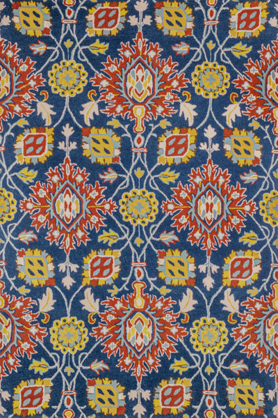 BLUE AND MULTICOLOR PERSIAN HAND TUFTED CARPET