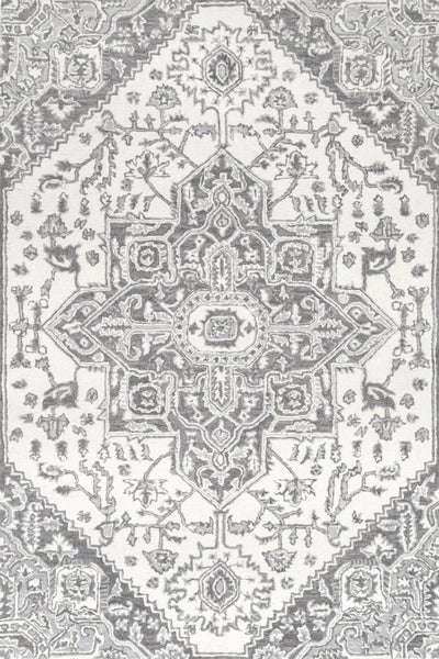 GREY AND IVORY PERSIAN HAND TUFTED CARPET