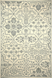 GREY AND IVORY PERSIAN HAND TUFTED CARPET