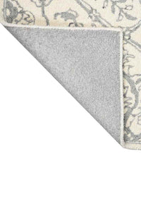 GREY AND IVORY PERSIAN HAND TUFTED CARPET SIDE by Imperial Knots