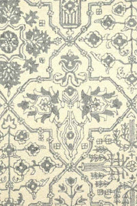 GREY AND IVORY PERSIAN HAND TUFTED CARPET ZOOM by Imperial Knots 