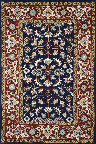 BLUE AND RED PERSIAN HAND TUFTED CARPET