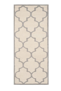 GREY AND IVORY MOROCCAN HAND TUFTED RUNNER CARPET by Imperial Knots - Image 1