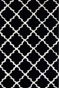 BLACK AND WHITE MOROCCAN HAND TUFTED CARPET by Imperial Knots - Image 1