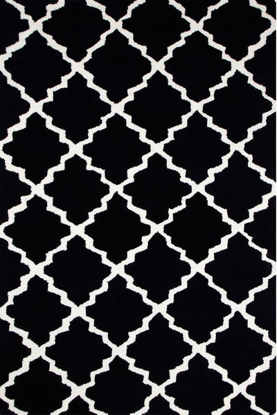 BLACK AND WHITE MOROCCAN HAND TUFTED CARPET
