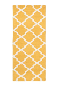 YELLOW AND IVORY MOROCCAN HAND TUFTED RUNNER CARPET by Imperial Knots - Image 1