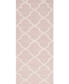 PINK AND WHITE MOROCCAN HAND TUFTED RUNNER CARPET